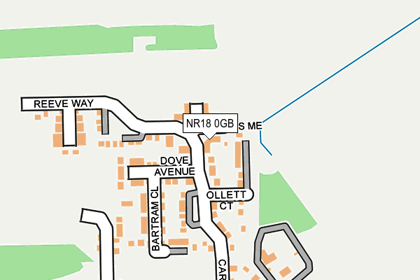 NR18 0GB map - OS OpenMap – Local (Ordnance Survey)