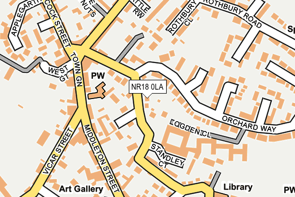 NR18 0LA map - OS OpenMap – Local (Ordnance Survey)