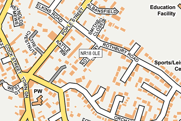 NR18 0LE map - OS OpenMap – Local (Ordnance Survey)