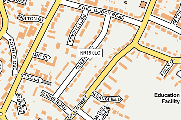 NR18 0LQ map - OS OpenMap – Local (Ordnance Survey)
