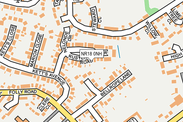 NR18 0NH map - OS OpenMap – Local (Ordnance Survey)