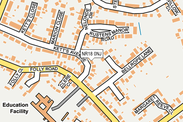 NR18 0NJ map - OS OpenMap – Local (Ordnance Survey)