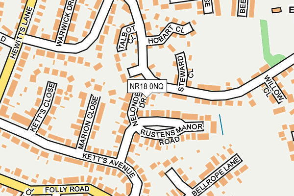 NR18 0NQ map - OS OpenMap – Local (Ordnance Survey)