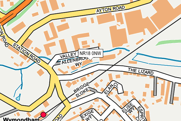 NR18 0NW map - OS OpenMap – Local (Ordnance Survey)