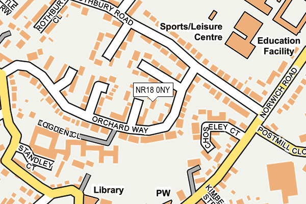 NR18 0NY map - OS OpenMap – Local (Ordnance Survey)