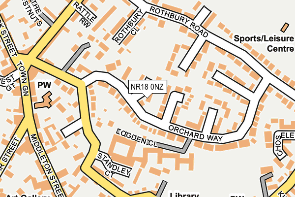 NR18 0NZ map - OS OpenMap – Local (Ordnance Survey)