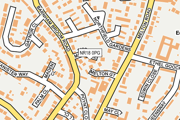 NR18 0PG map - OS OpenMap – Local (Ordnance Survey)