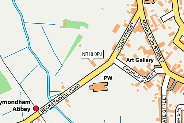NR18 0PJ map - OS OpenMap – Local (Ordnance Survey)