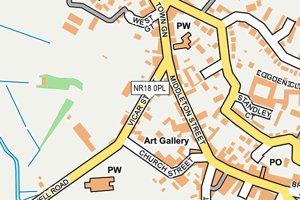 NR18 0PL map - OS OpenMap – Local (Ordnance Survey)