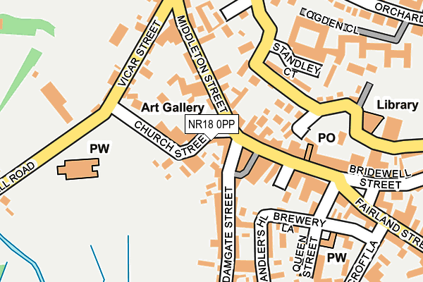 NR18 0PP map - OS OpenMap – Local (Ordnance Survey)