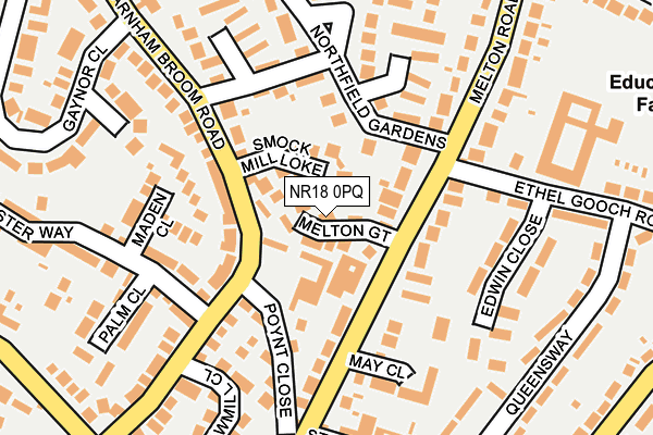 NR18 0PQ map - OS OpenMap – Local (Ordnance Survey)