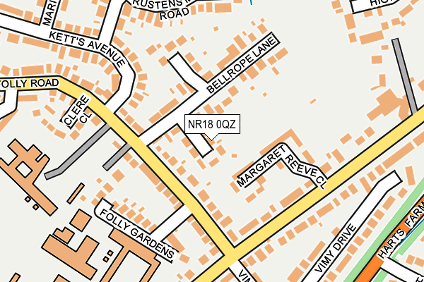 NR18 0QZ map - OS OpenMap – Local (Ordnance Survey)