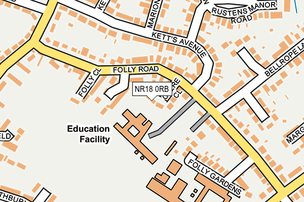 NR18 0RB map - OS OpenMap – Local (Ordnance Survey)
