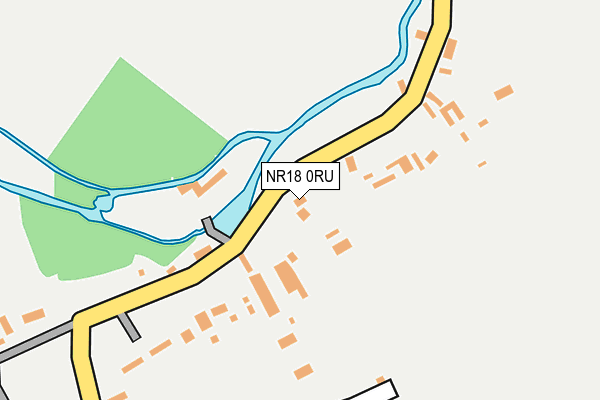 NR18 0RU map - OS OpenMap – Local (Ordnance Survey)