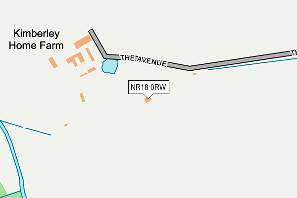 NR18 0RW map - OS OpenMap – Local (Ordnance Survey)