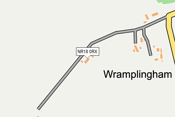 NR18 0RX map - OS OpenMap – Local (Ordnance Survey)