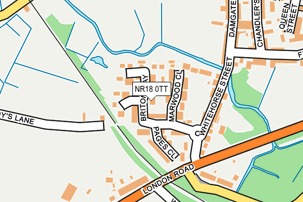 NR18 0TT map - OS OpenMap – Local (Ordnance Survey)