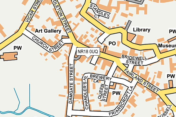 NR18 0UQ map - OS OpenMap – Local (Ordnance Survey)