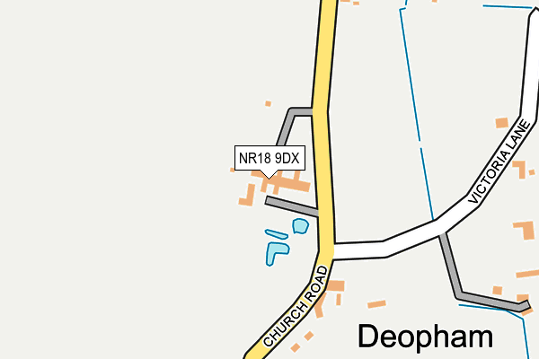 NR18 9DX map - OS OpenMap – Local (Ordnance Survey)