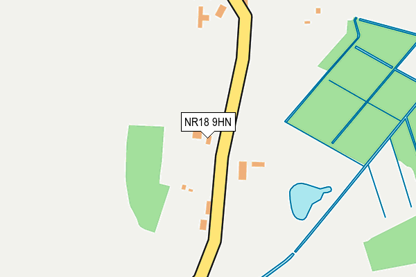 NR18 9HN map - OS OpenMap – Local (Ordnance Survey)
