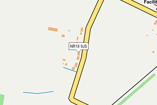 NR18 9JS map - OS OpenMap – Local (Ordnance Survey)