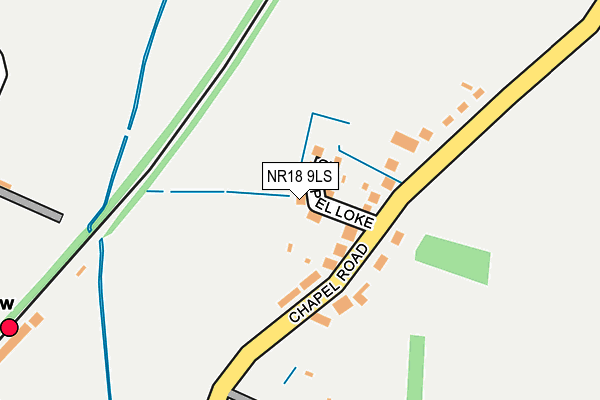 NR18 9LS map - OS OpenMap – Local (Ordnance Survey)