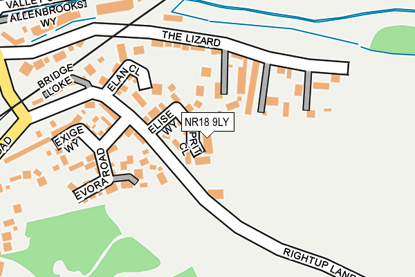 NR18 9LY map - OS OpenMap – Local (Ordnance Survey)