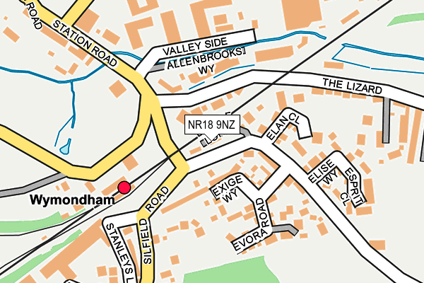 NR18 9NZ map - OS OpenMap – Local (Ordnance Survey)