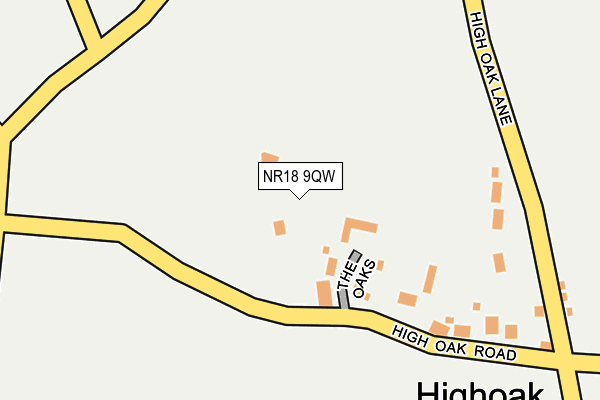NR18 9QW map - OS OpenMap – Local (Ordnance Survey)