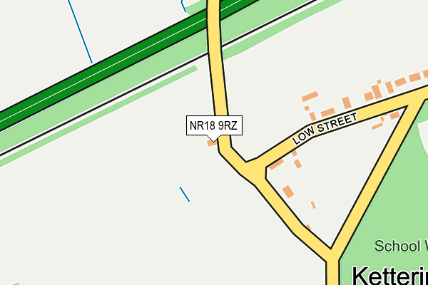 NR18 9RZ map - OS OpenMap – Local (Ordnance Survey)