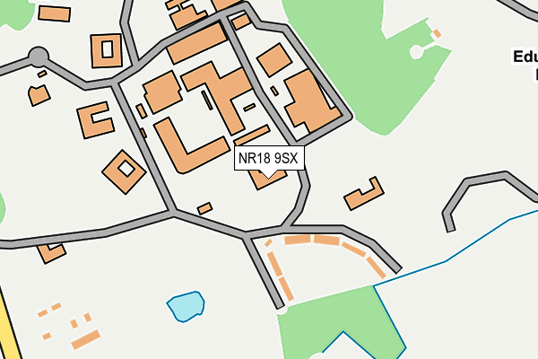 NR18 9SX map - OS OpenMap – Local (Ordnance Survey)