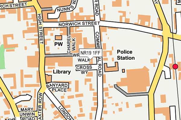 NR19 1FF map - OS OpenMap – Local (Ordnance Survey)