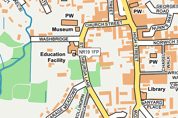 NR19 1FP map - OS OpenMap – Local (Ordnance Survey)