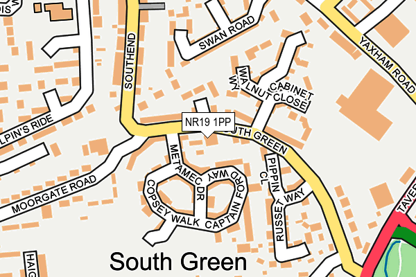 NR19 1PP map - OS OpenMap – Local (Ordnance Survey)
