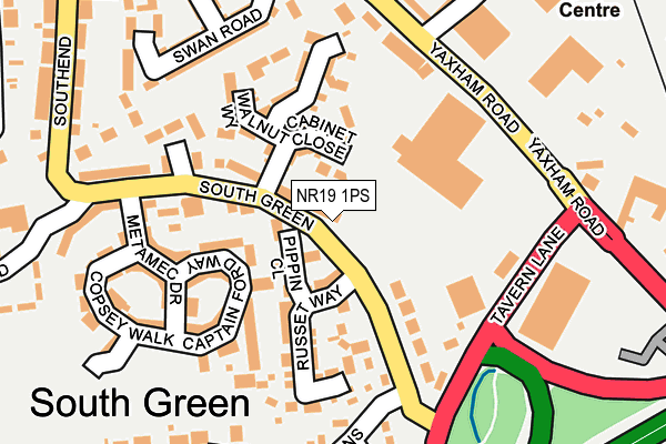NR19 1PS map - OS OpenMap – Local (Ordnance Survey)
