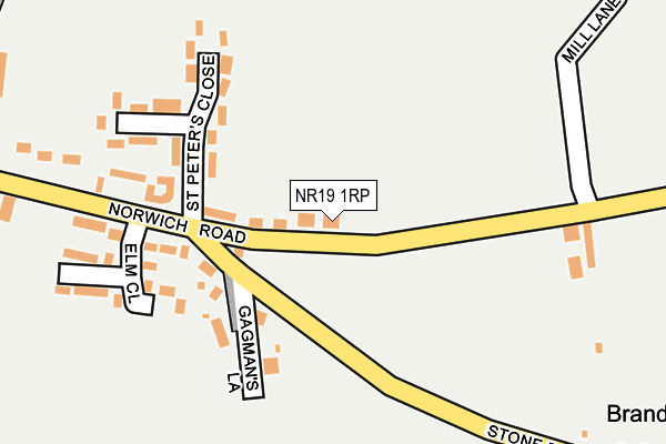 NR19 1RP map - OS OpenMap – Local (Ordnance Survey)
