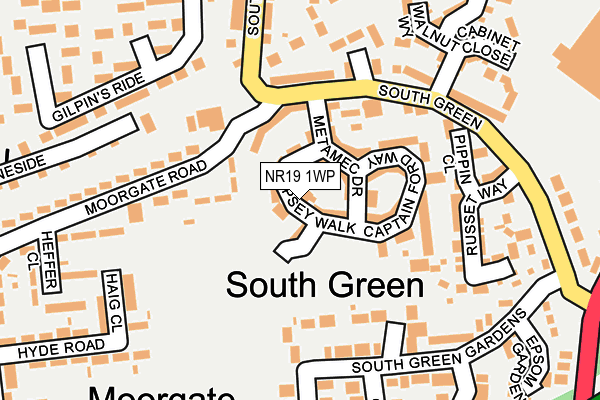 NR19 1WP map - OS OpenMap – Local (Ordnance Survey)