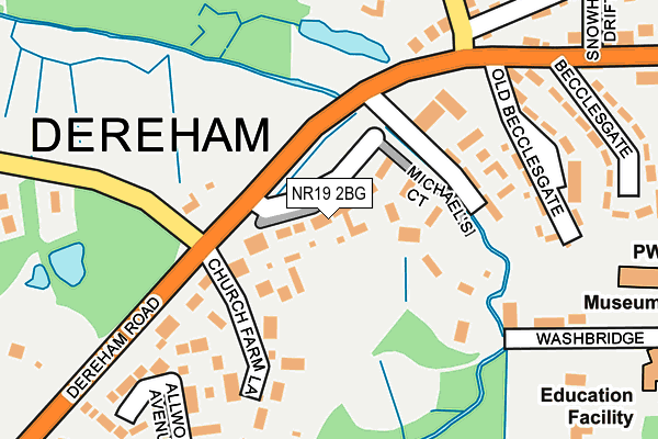 NR19 2BG map - OS OpenMap – Local (Ordnance Survey)