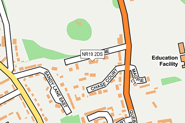 NR19 2DS map - OS OpenMap – Local (Ordnance Survey)