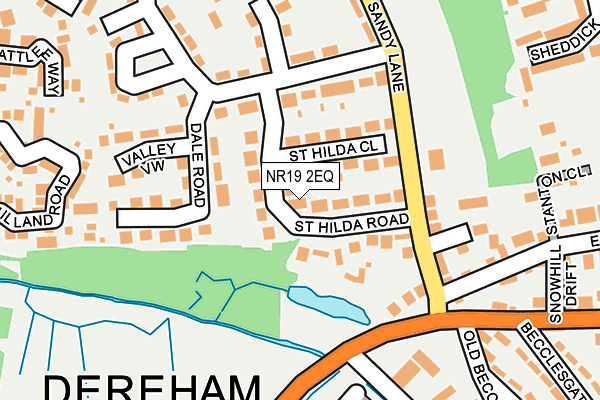 NR19 2EQ map - OS OpenMap – Local (Ordnance Survey)