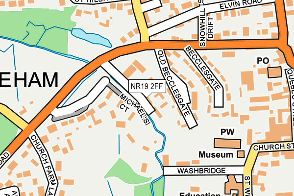NR19 2FF map - OS OpenMap – Local (Ordnance Survey)
