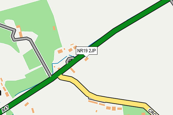 NR19 2JP map - OS OpenMap – Local (Ordnance Survey)