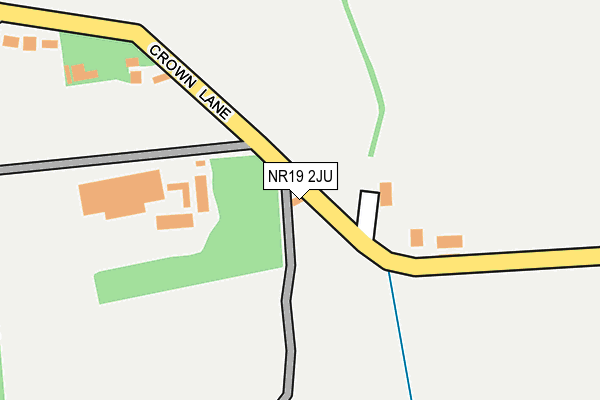 NR19 2JU map - OS OpenMap – Local (Ordnance Survey)