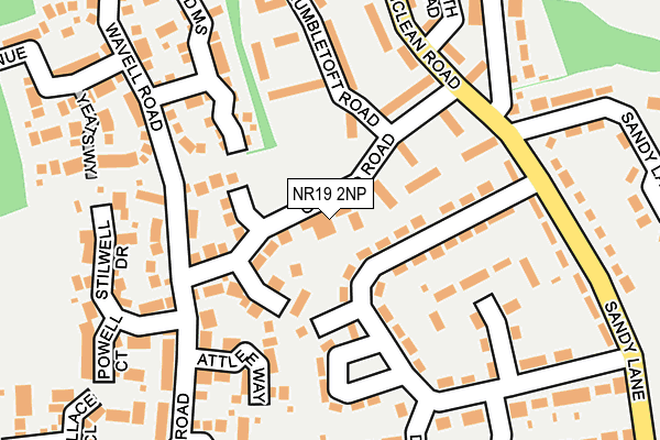 NR19 2NP map - OS OpenMap – Local (Ordnance Survey)