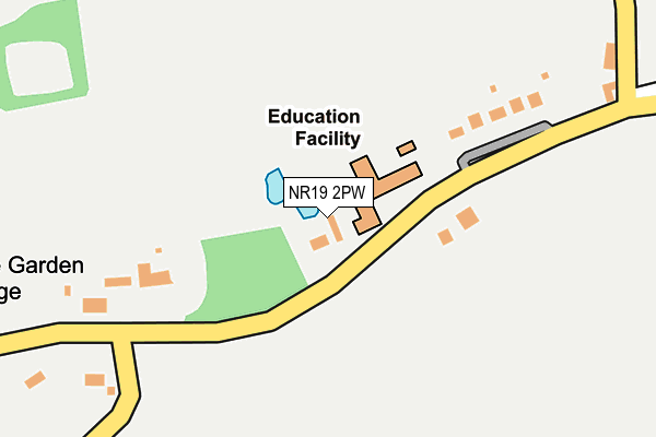 NR19 2PW map - OS OpenMap – Local (Ordnance Survey)