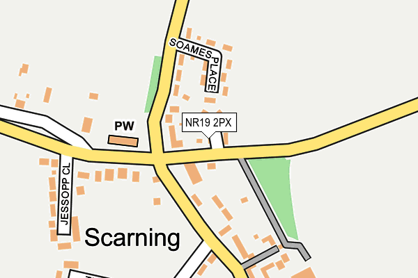 NR19 2PX map - OS OpenMap – Local (Ordnance Survey)