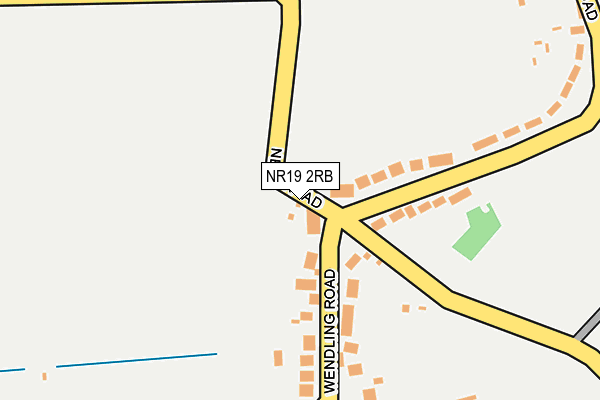 NR19 2RB map - OS OpenMap – Local (Ordnance Survey)