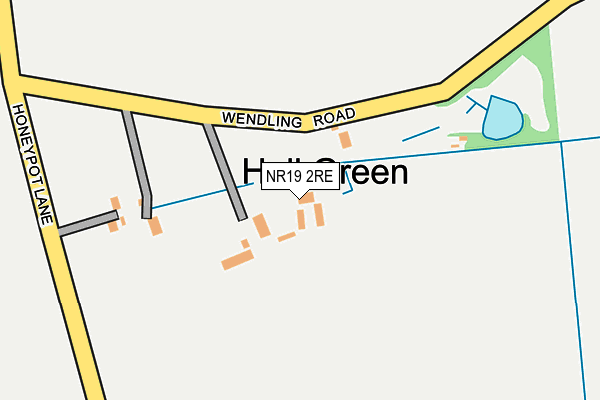 NR19 2RE map - OS OpenMap – Local (Ordnance Survey)