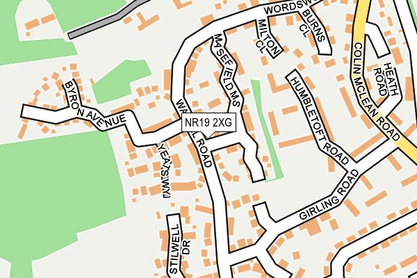 NR19 2XG map - OS OpenMap – Local (Ordnance Survey)