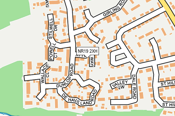 NR19 2XH map - OS OpenMap – Local (Ordnance Survey)